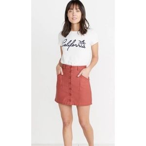 Marine Layer Avery Mini Button High Waist Skirt